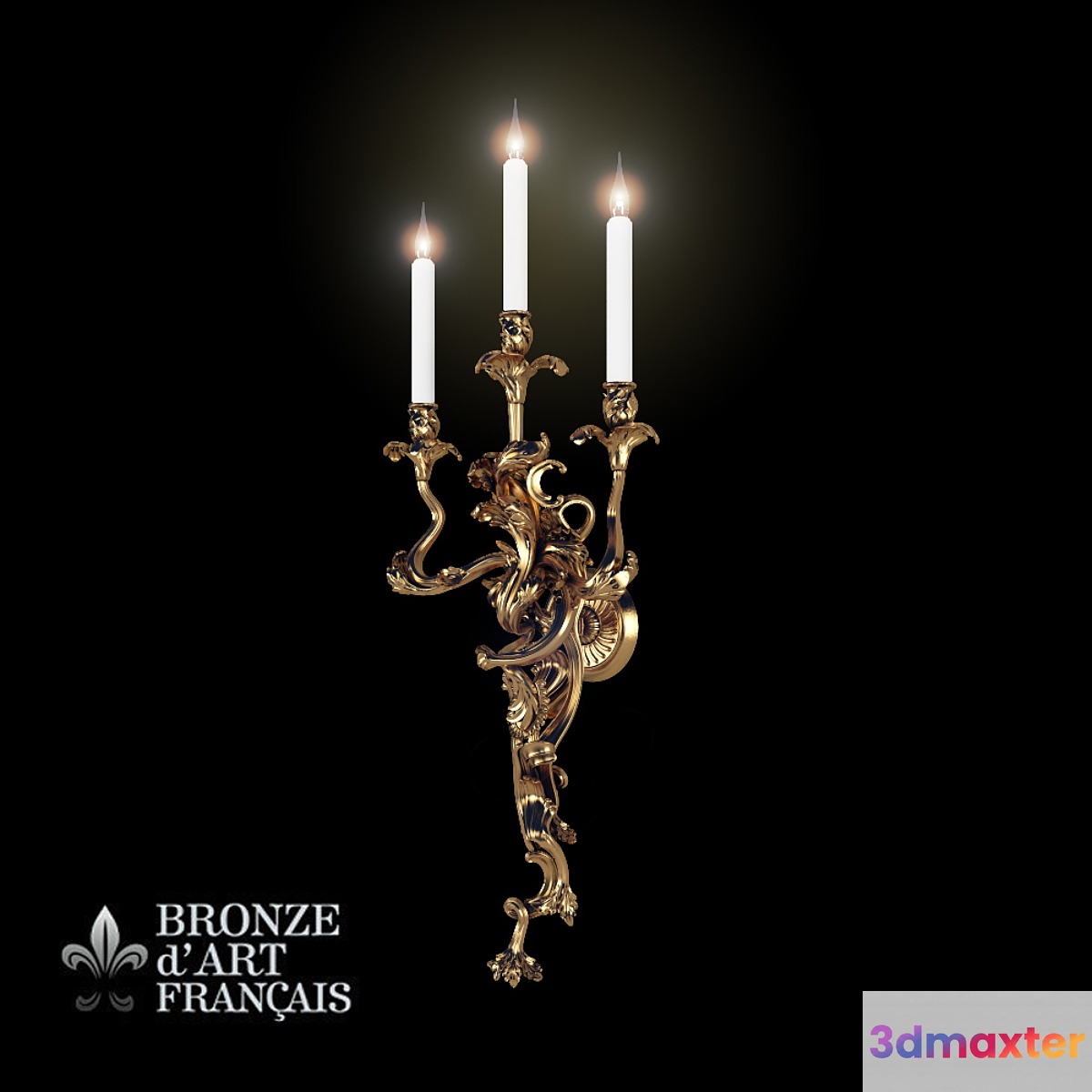 Bronze d`Art Louis XV Sconces