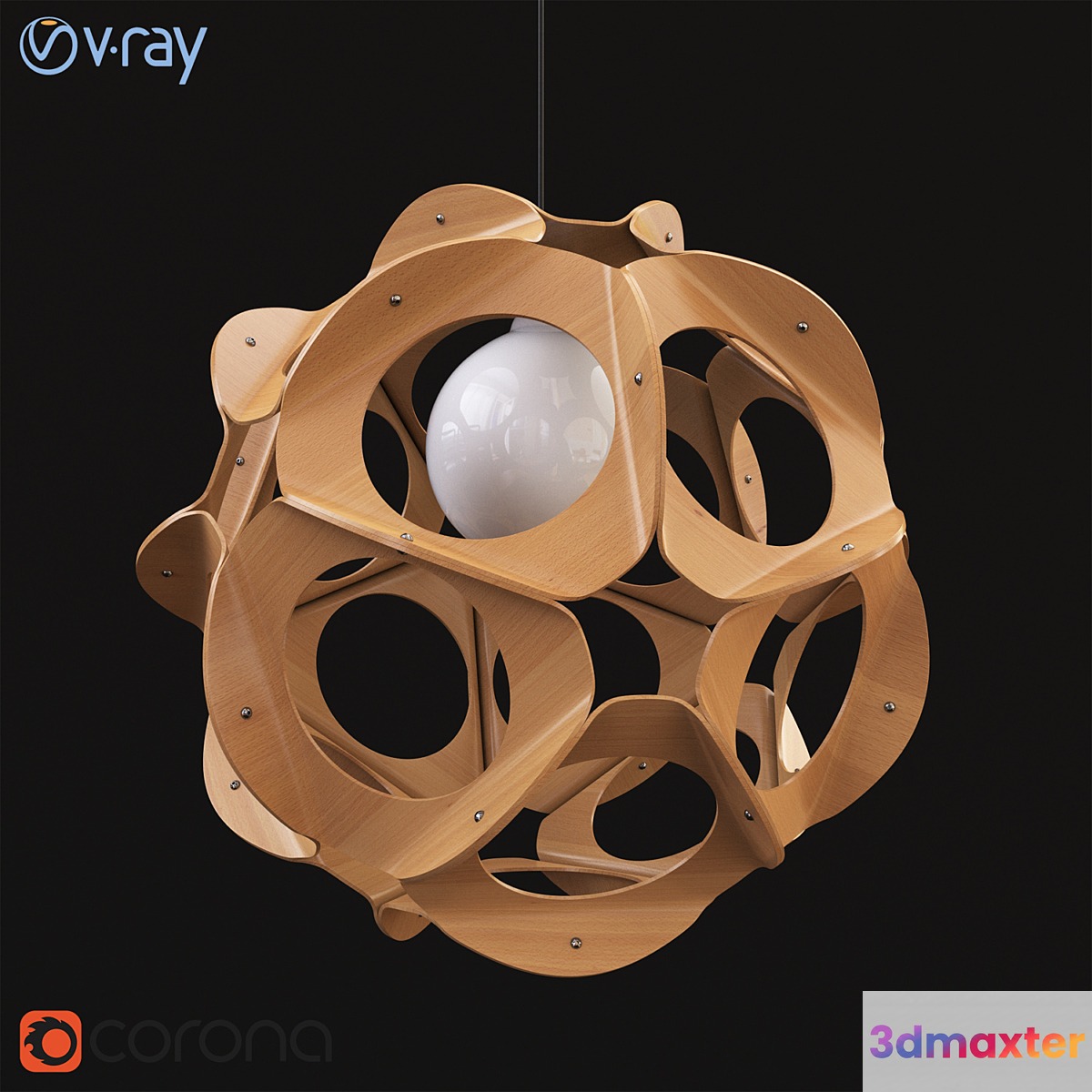 Icos lamp 3D Max