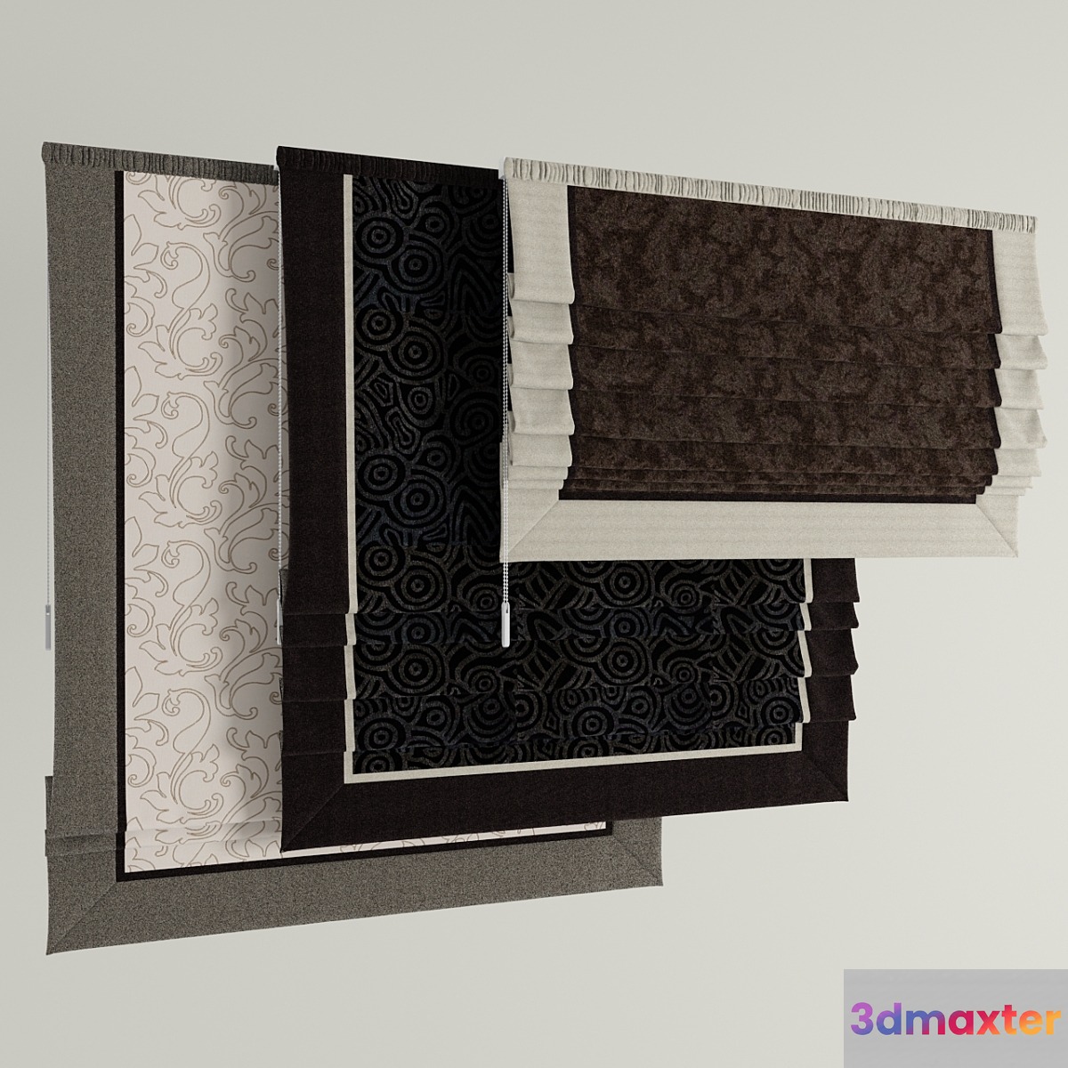 Roman blinds №7 3D Max