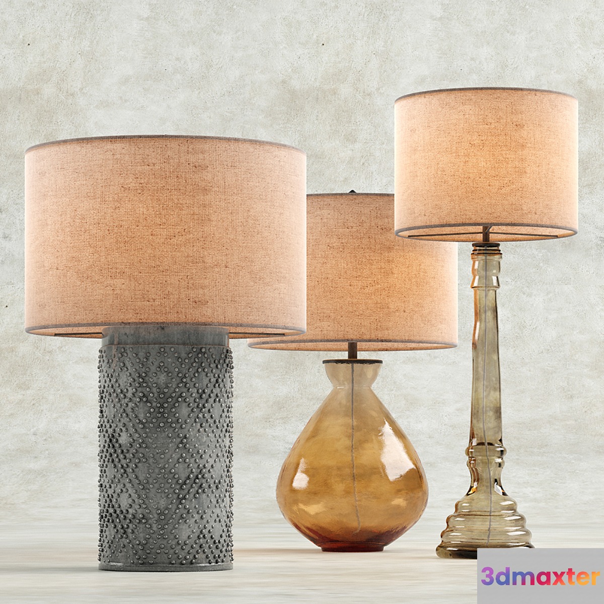 Pottery Barn Table lamps 3D Max