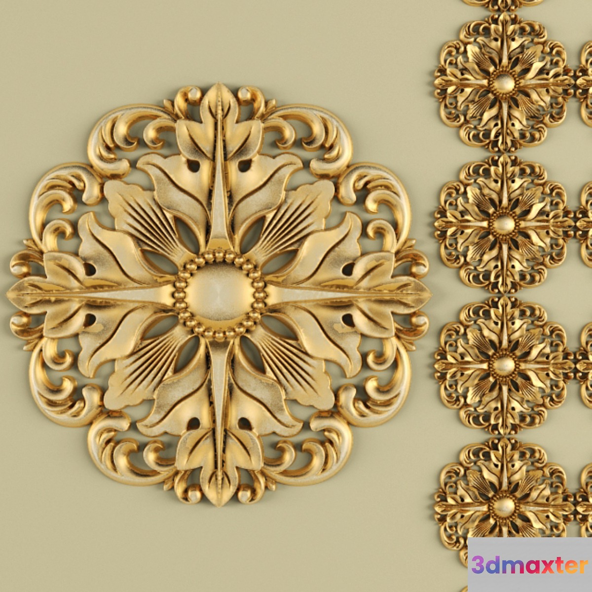Stucco ceiling. 3D Max