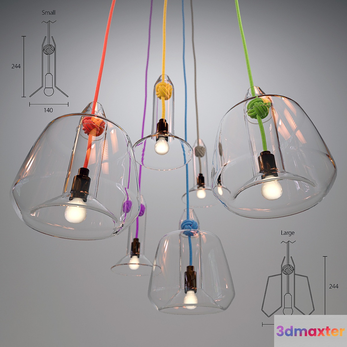 Fixtures Vitamin (Knot Pendant Lamp- Large Small) - No.2