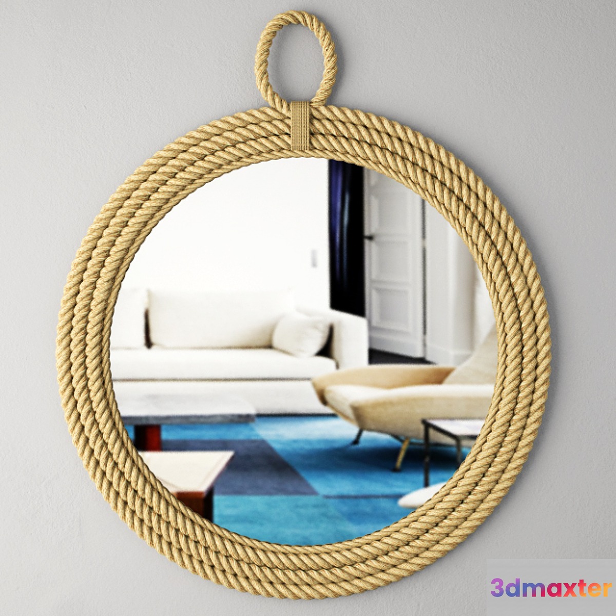 Aspen Oval Mirror _ Jeffan 3D Max
