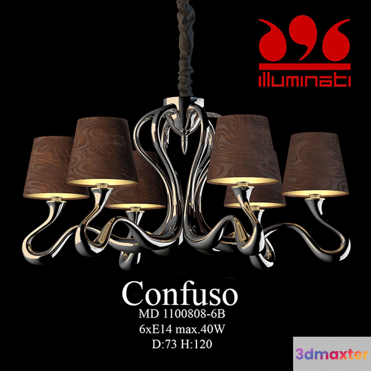 Chandelier Illuminati MD1100808-6B Confuso
