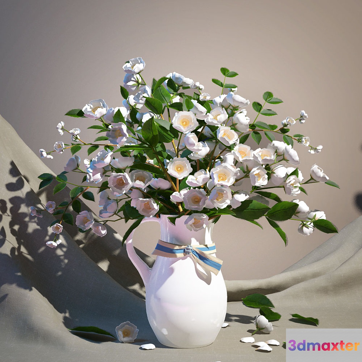 Bouquet of jasmine 3D Max