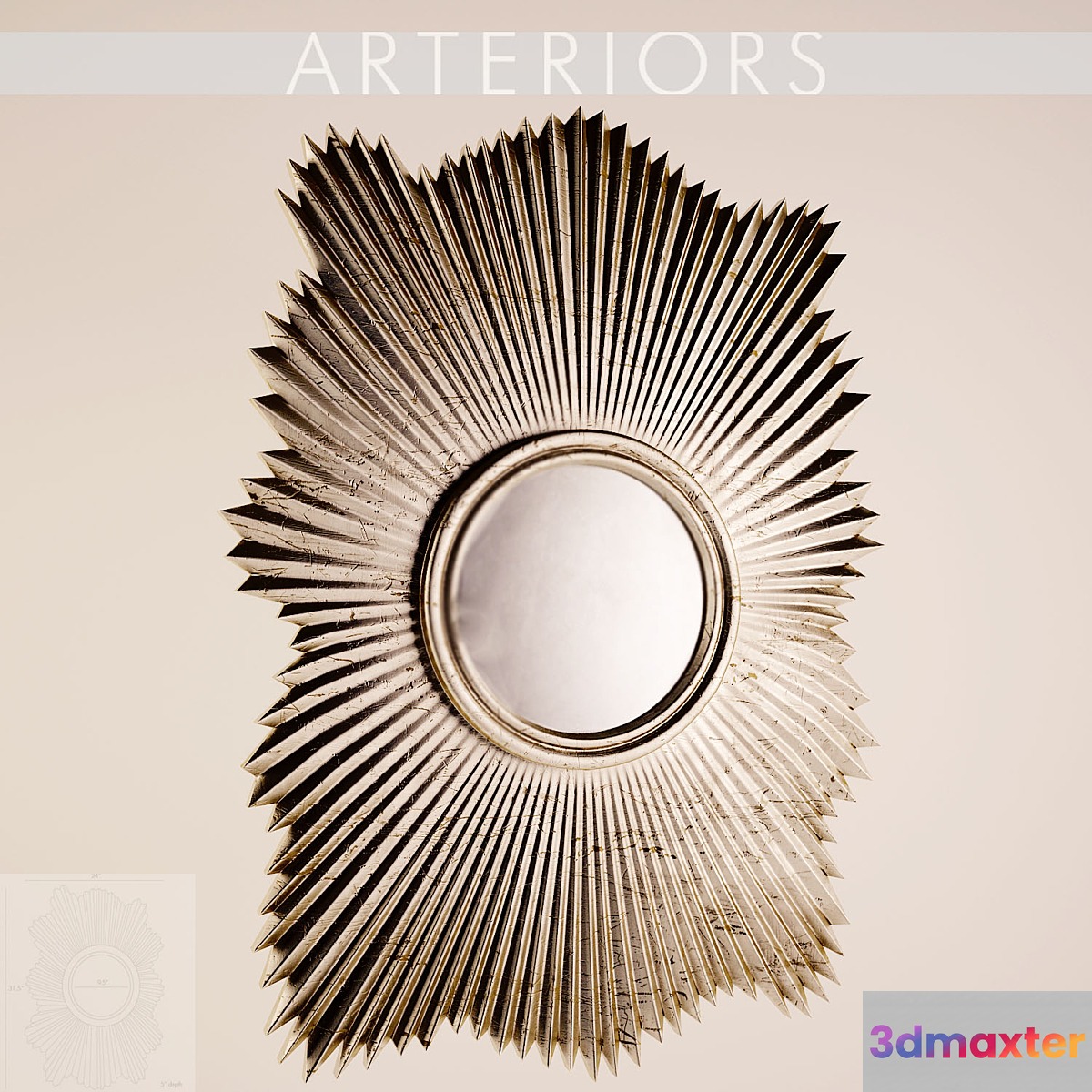 Greer Small Mirror_ARTERIORS 3D Max