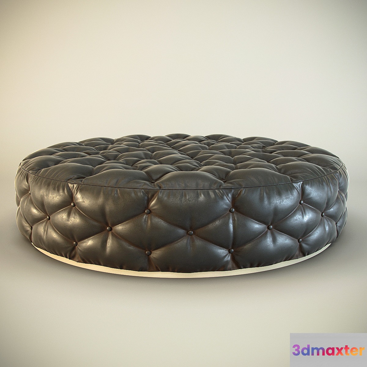 leather sofa round 3D Max