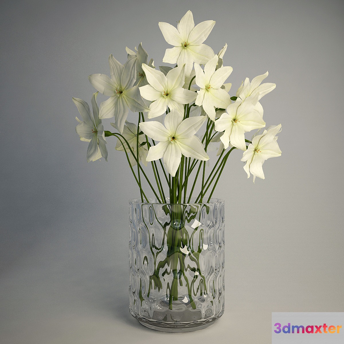 Vase Godkanna & Narcissus 3D Max