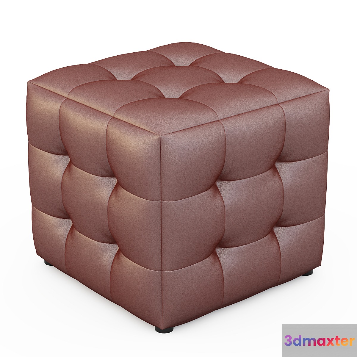 Apollo Bronze Cube Ottoman 3D Max