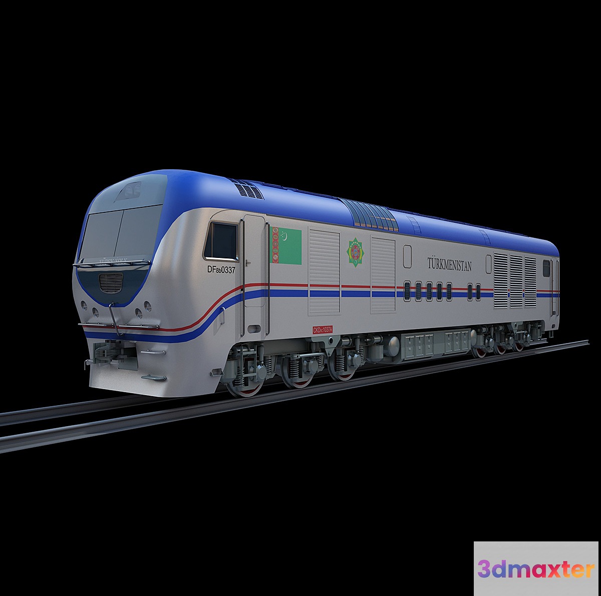 Turkmen Railway Locomotive 3D Max