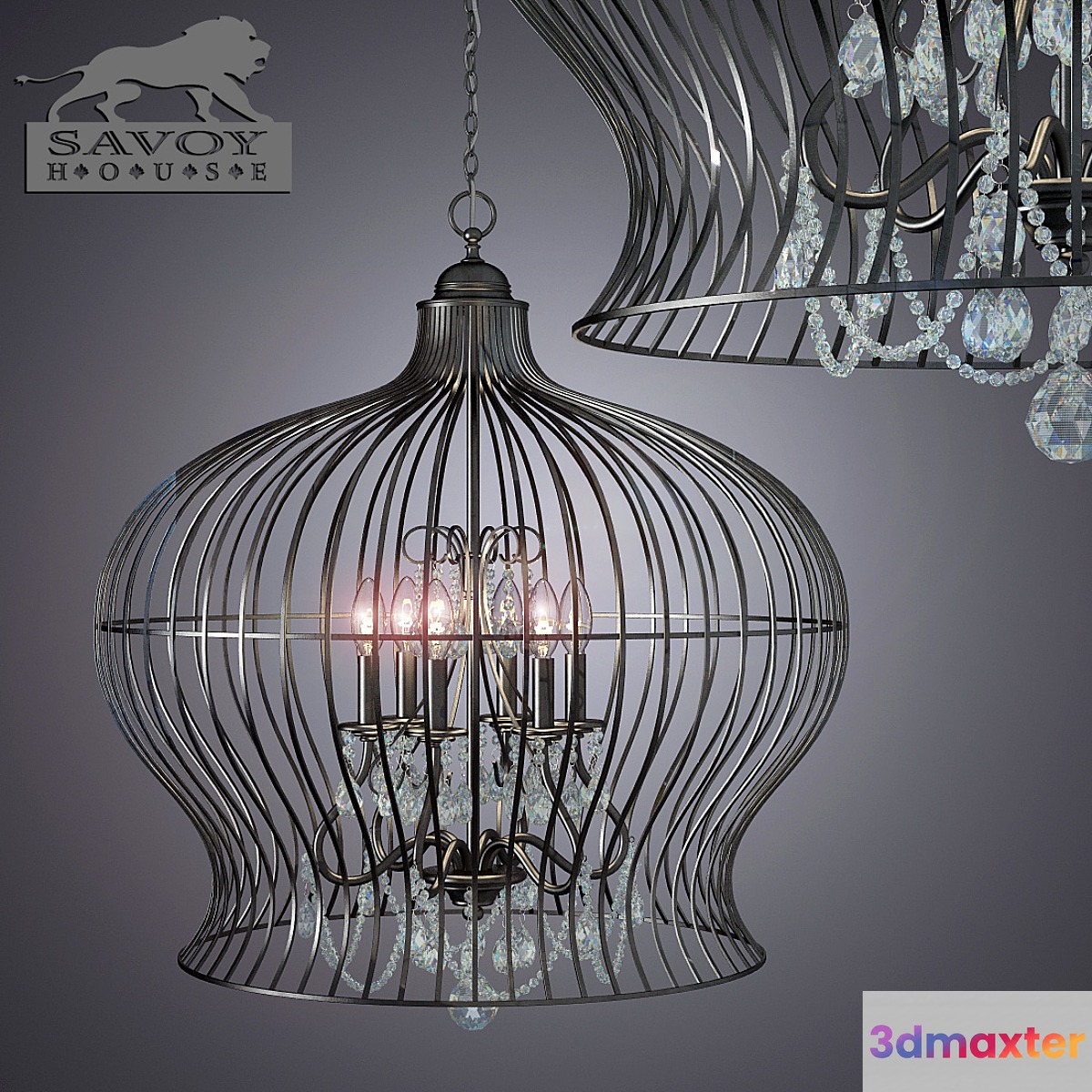 Savoy House 7-6100-6-17 Birdcage 3D Max