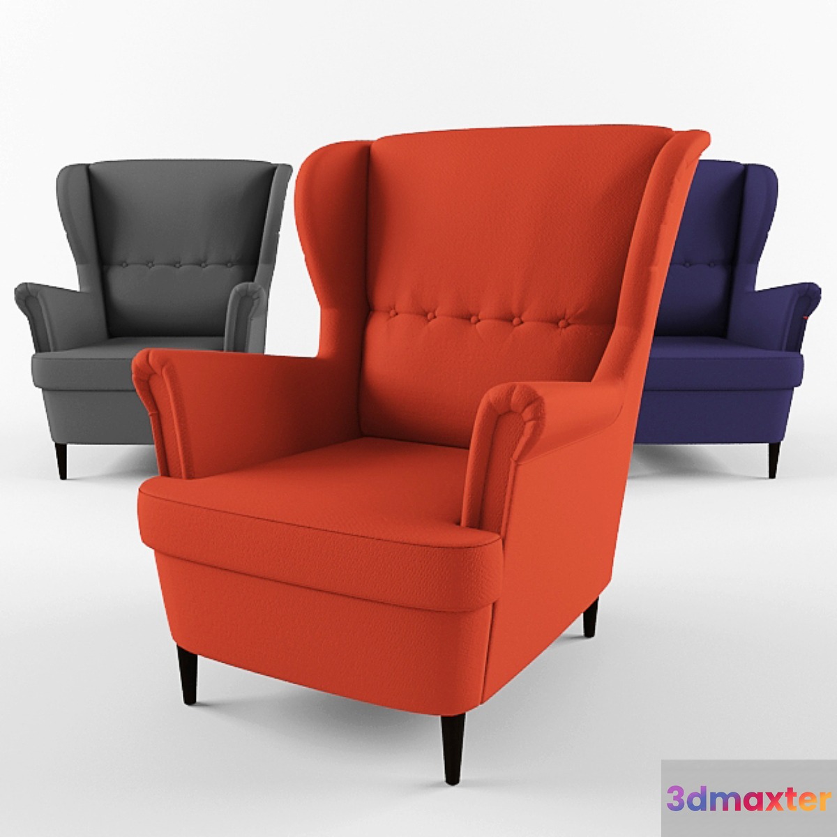 STRANDMON Armchair with headrest 3D Max