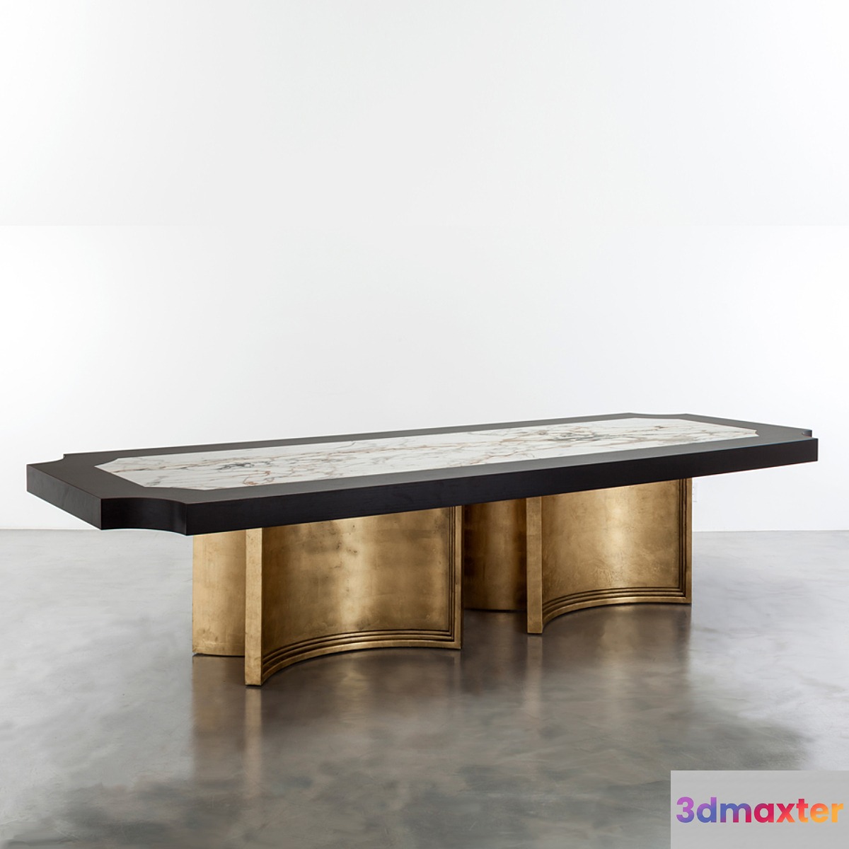 Brussels Grande Pedestal Dining Table 3D Max