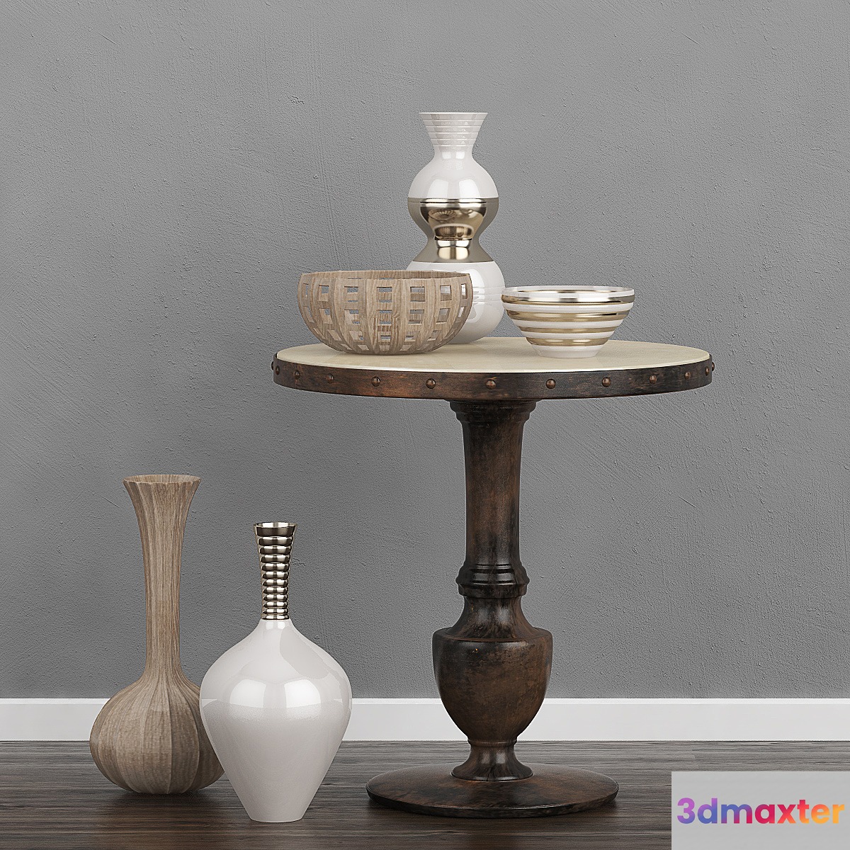 Table with decor 3D Max