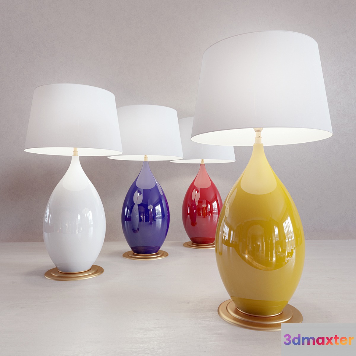 EMILIA CERAMIC TABLE LAMP 3D Max