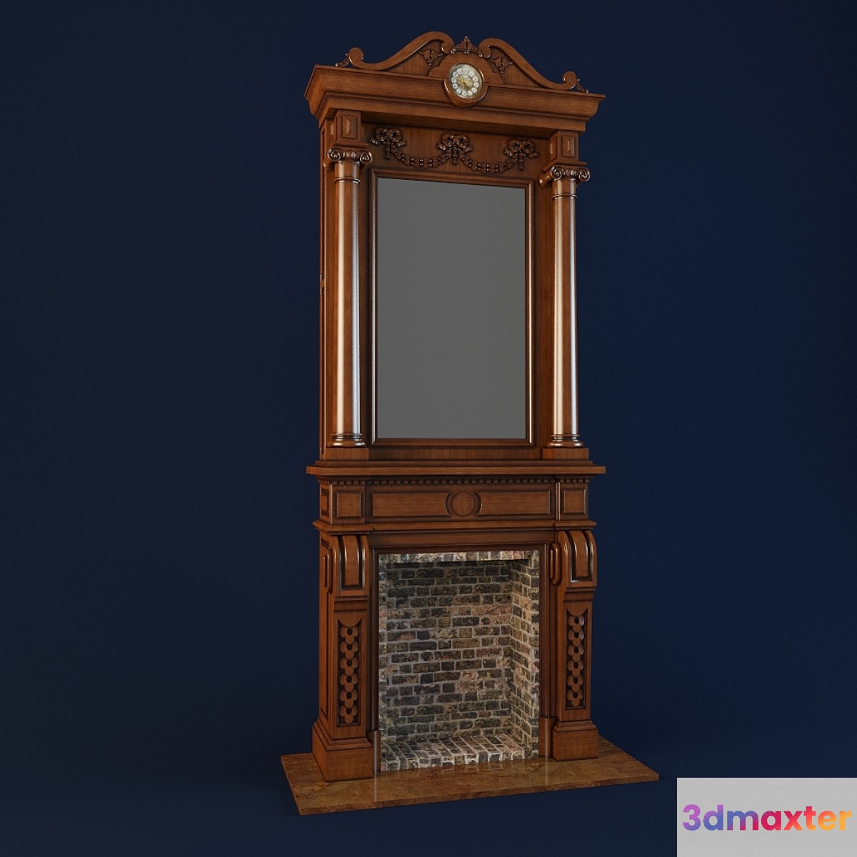 anikvarny fireplace 3D Max