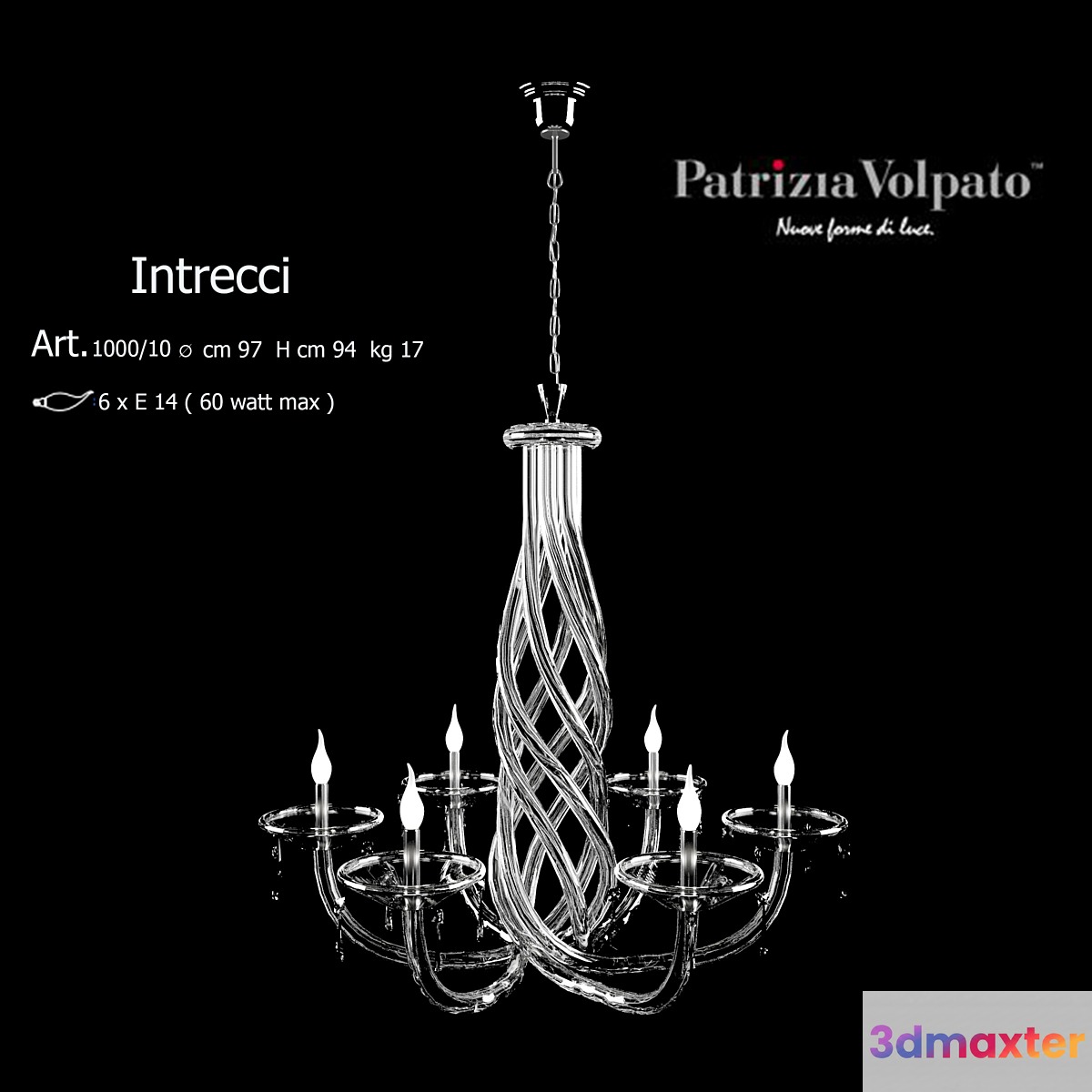 Chandelier Patrizia Volpato 2014 1000_10 CLEAR 3D Max