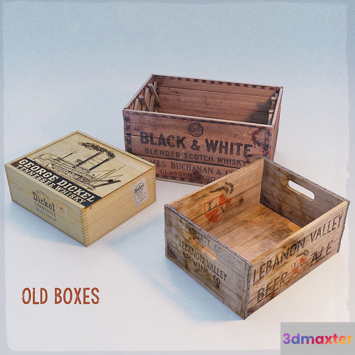old boxes 3D Max
