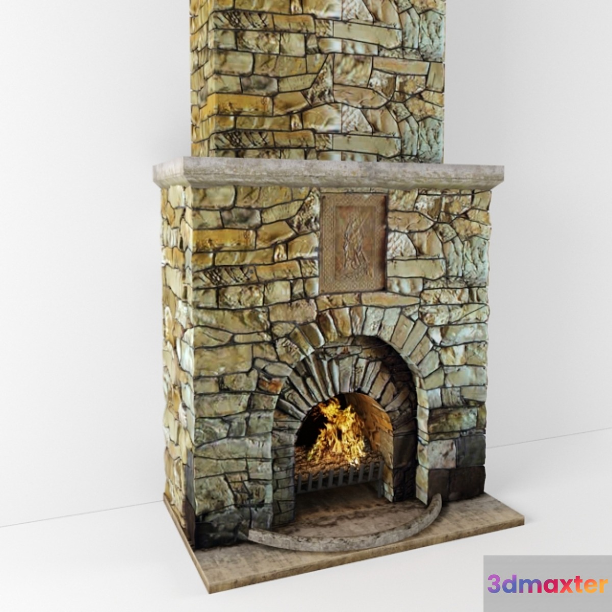 fireplace 3D Max