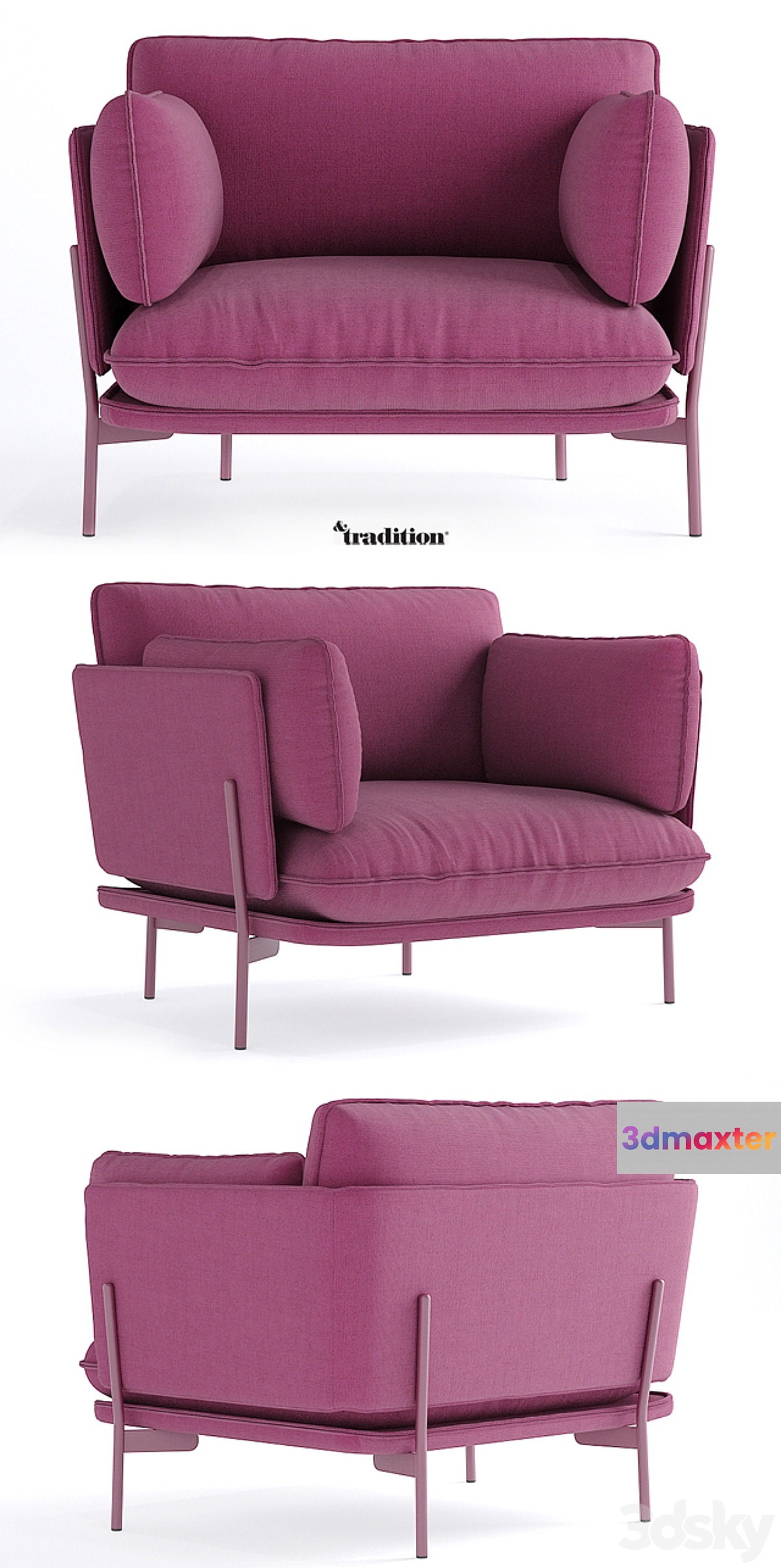 Andtradition cloud chair 3D Max