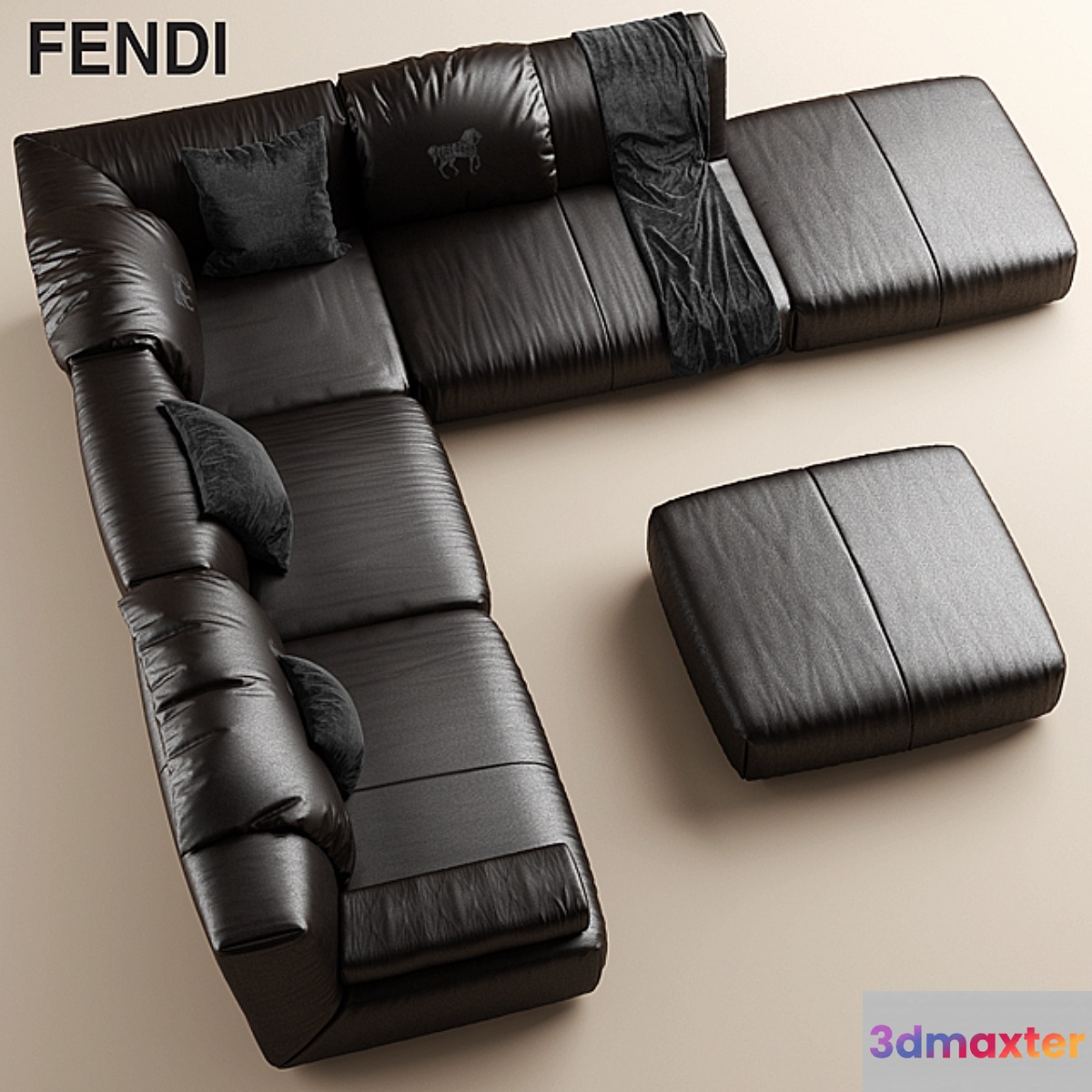 Sofa FENDI CASA Agadir 3D Max