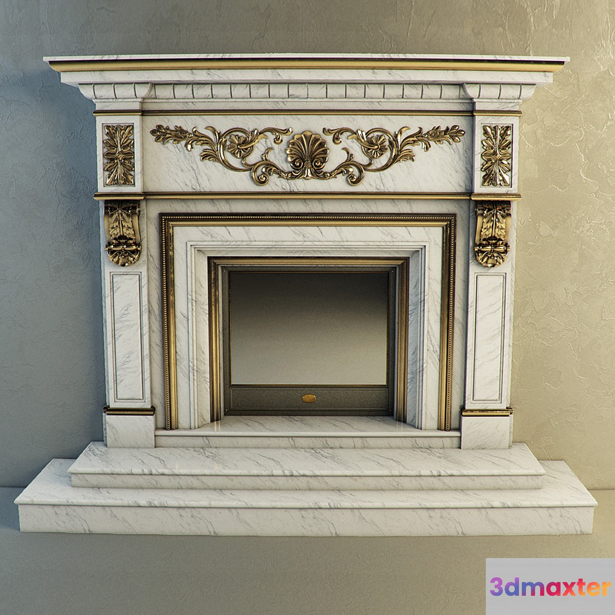 Fireplaces classical 3D Max