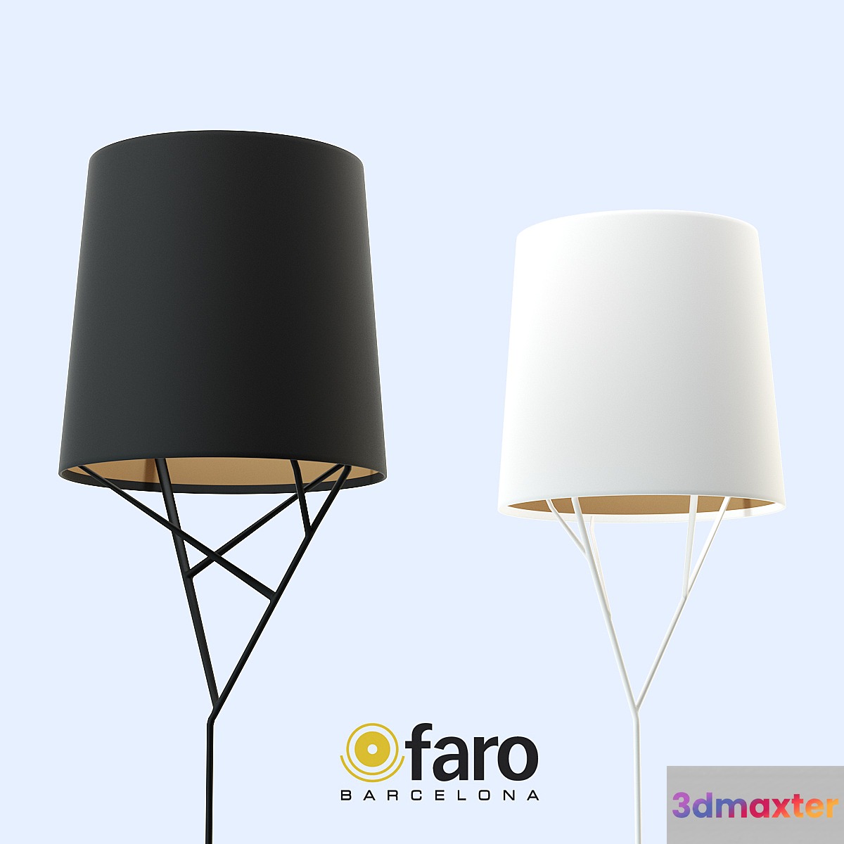 FARO _ TREE floor lamp Black & White