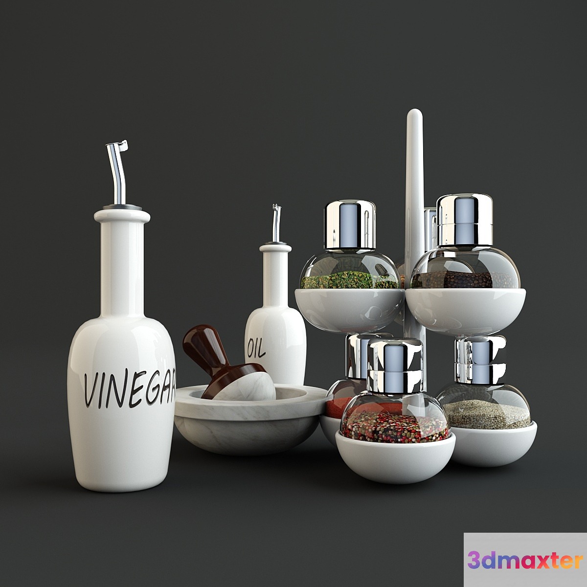 spices and accesories for kitchen - No.2 3D Max