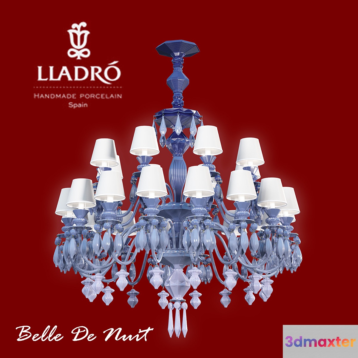 Chandelier Belle De Nuit factory LLADRO 3D Max