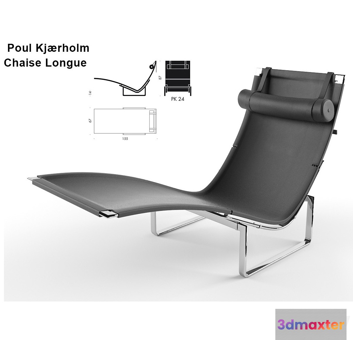 Chaise Longue - Poul Kjærholm 3D Max