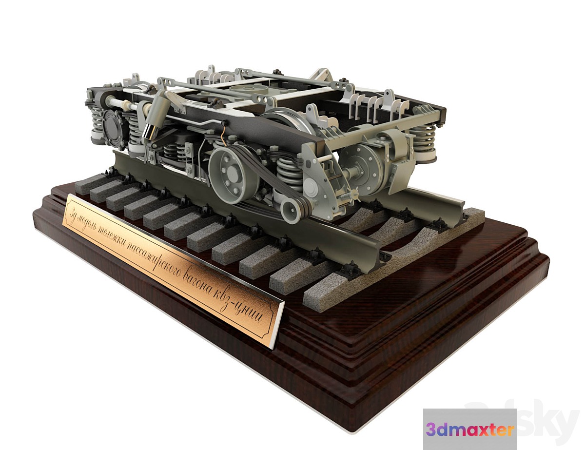 Truck passenger train car 3D Max