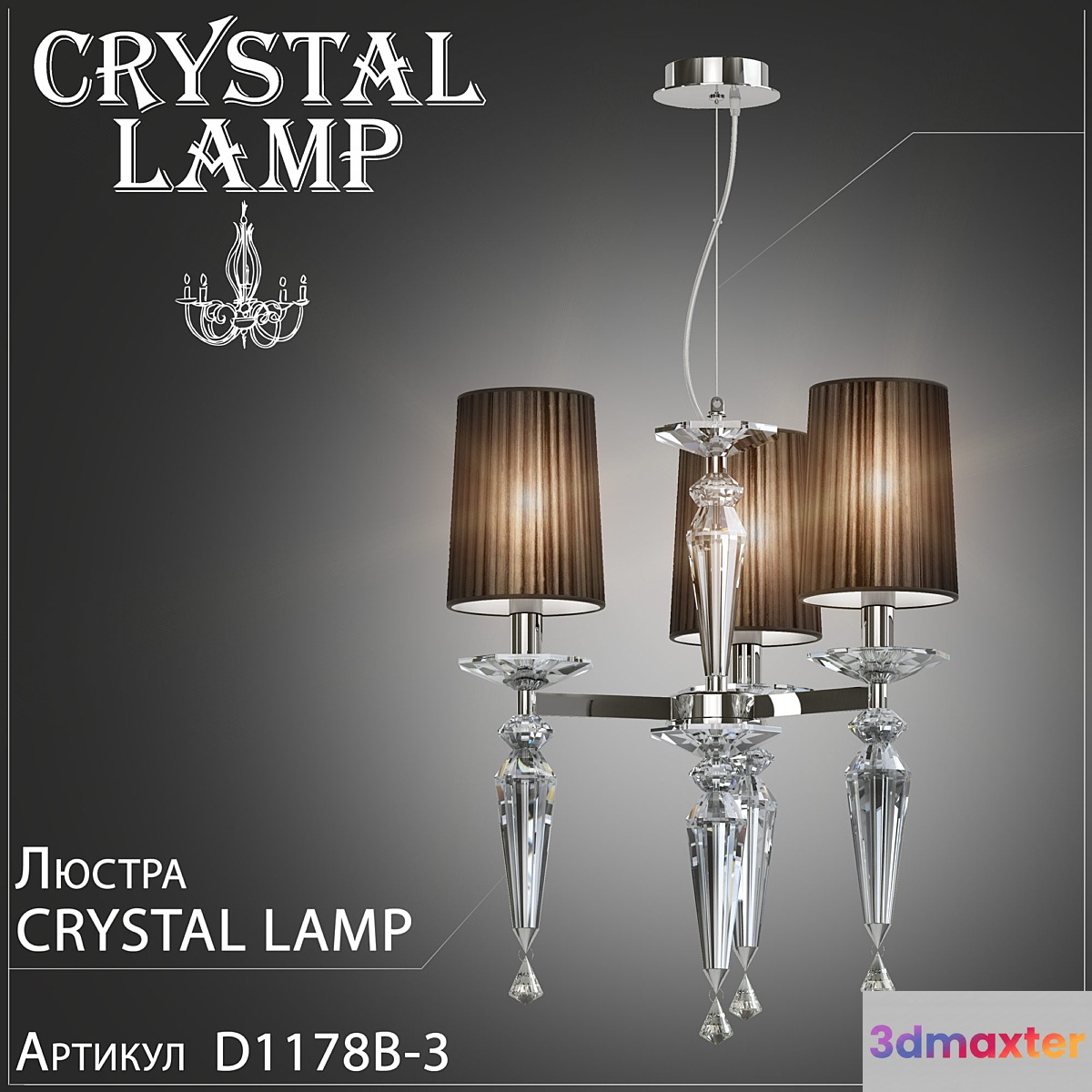 Chandelier Crystal Lamp Falcetto D1178B-3