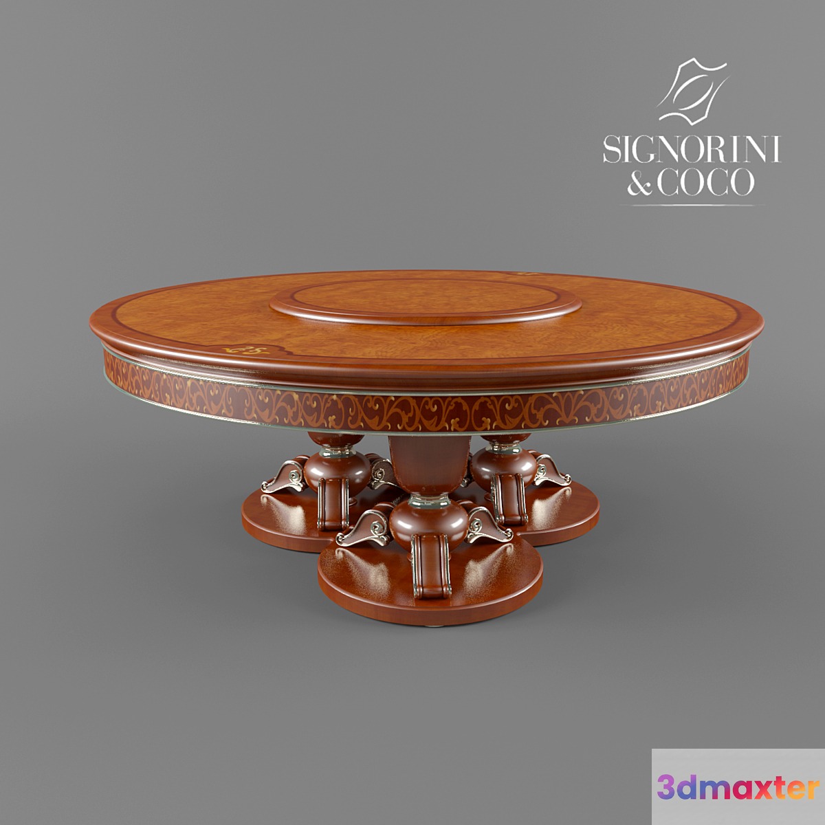 Round dining table Signorini & Coco Bellagio 3D Max