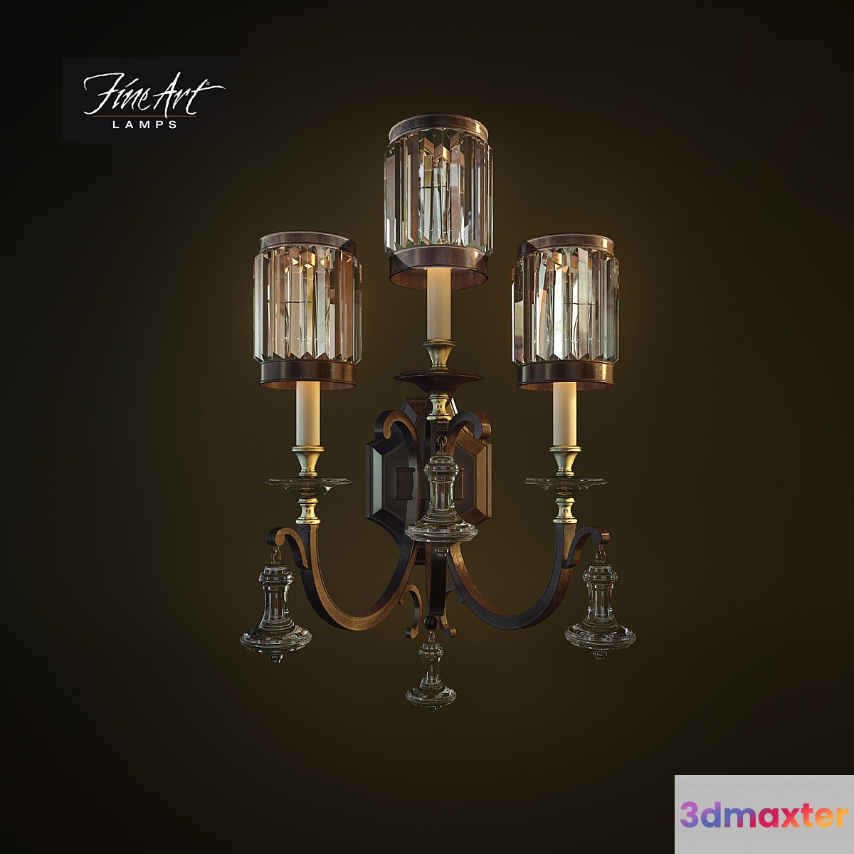 Fine Art wall lamp 3D Max