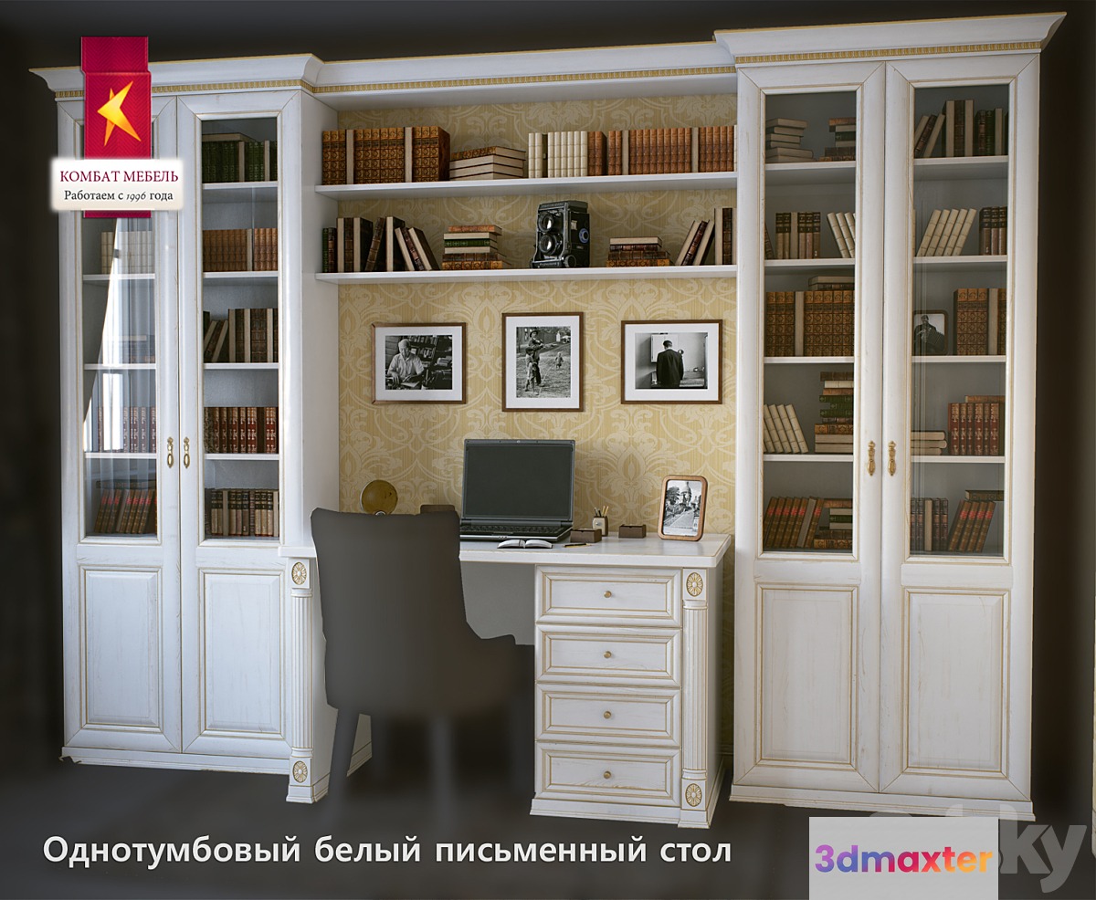 Combat  odnotumbovyj white desk