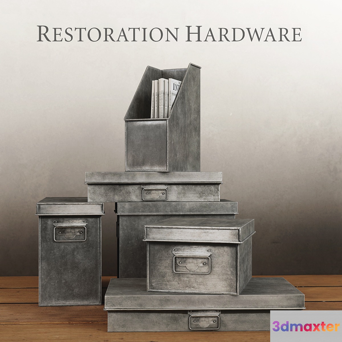 RH _ INDUSTRIAL METAL OFFICE STORAGE COLLECTION - No.2 3D Max