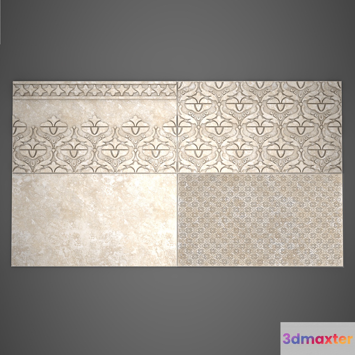 Tile AZULEJO EL MIJARES 28x50 3D Max
