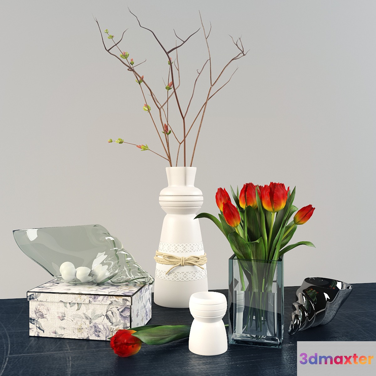 Decorative set with tulips - No.6
