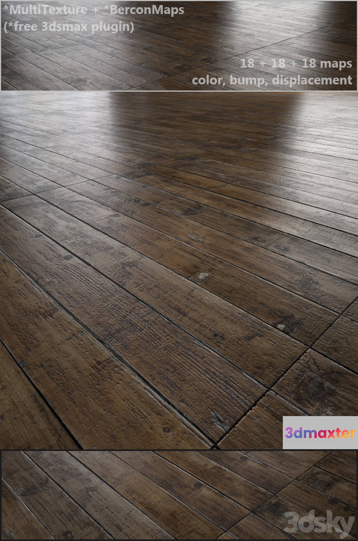 Antique oak parquet - MultiTexture