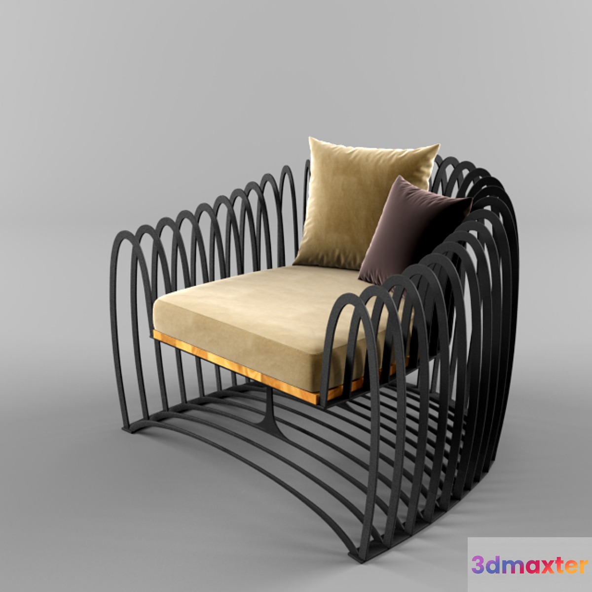 Wave armchair 3D Max
