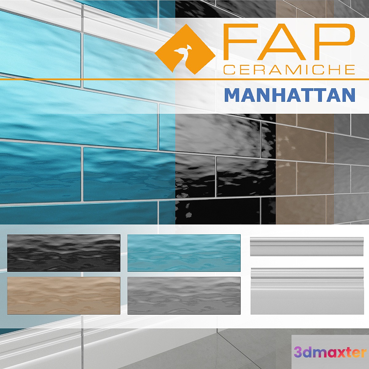 tiles Fap Ceramiche collection Manhattan 3D Max