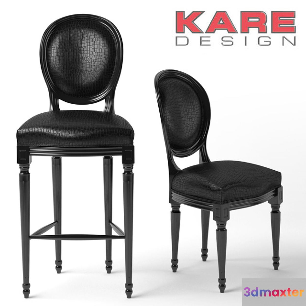 KARE Metropolis Louis Black 3D Max