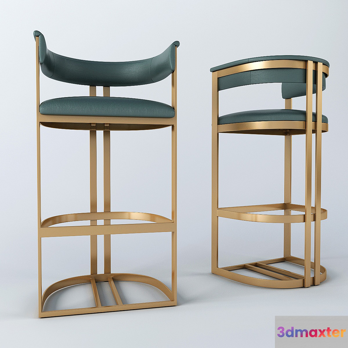 Calvin bar chair in ANTIQUE BRASS