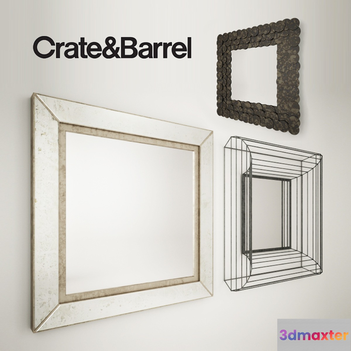 Create & Barrel Mirrors 3D Max
