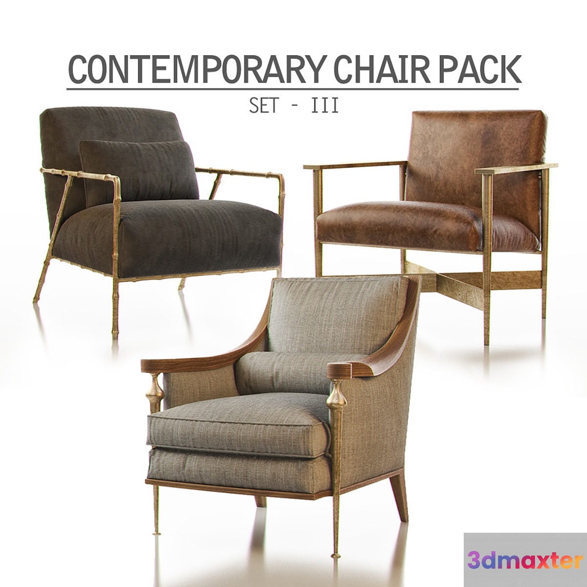 Contemporary Chair Pack - Set III 3D Max