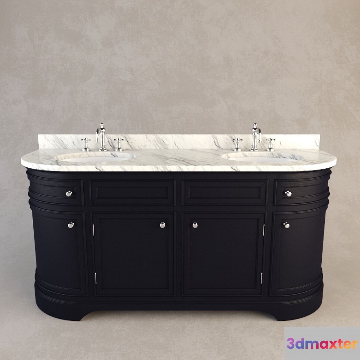 RH ODEON DOUBLE VANITY SINK