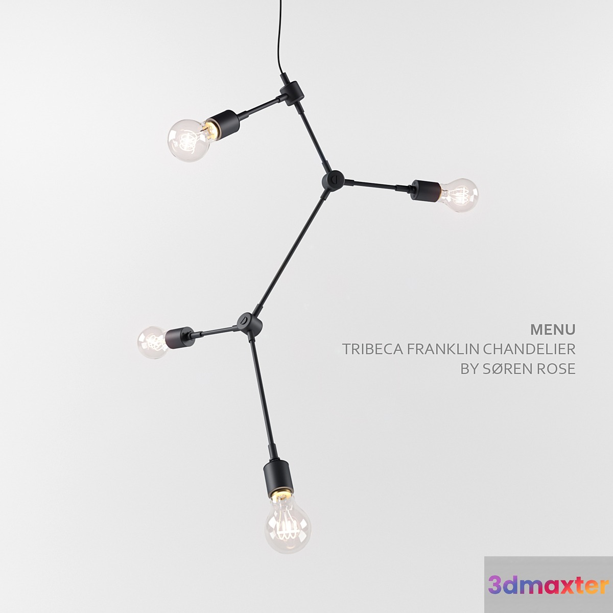 Menu Tribeca Franklin Chandelier 3D Max