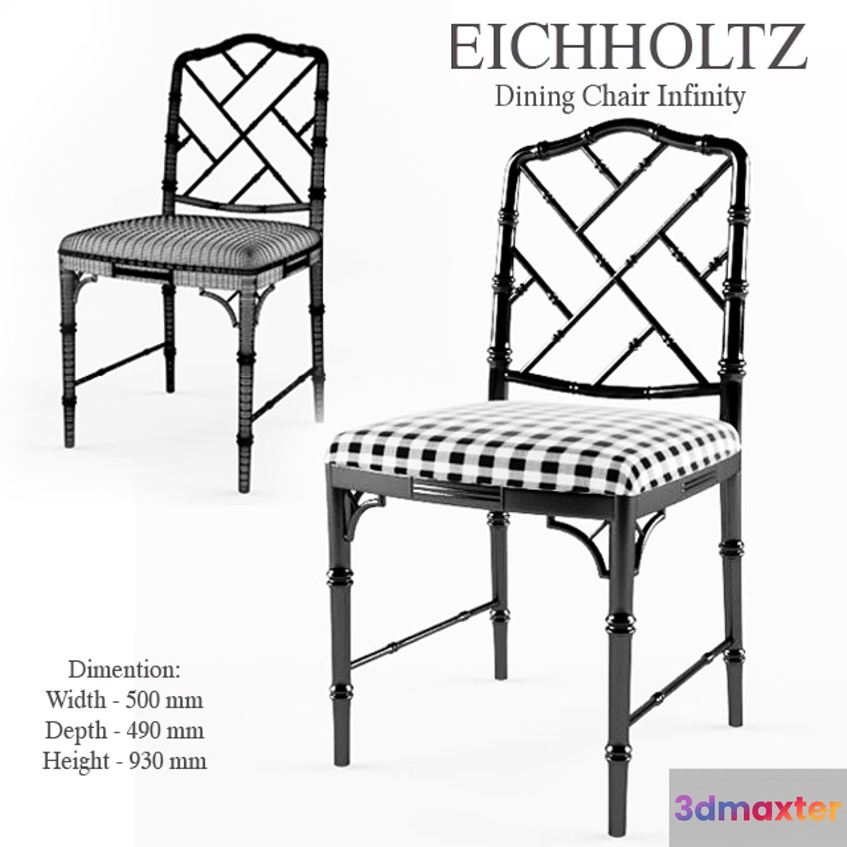 Chair Eichholtz Dining Chair Infinity 3D Max