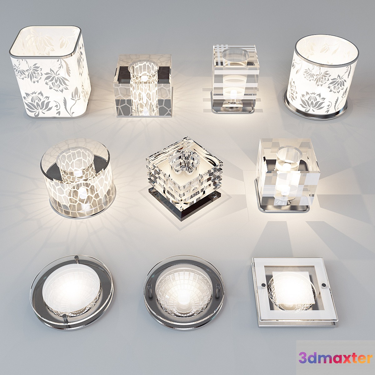 Spotlights glass