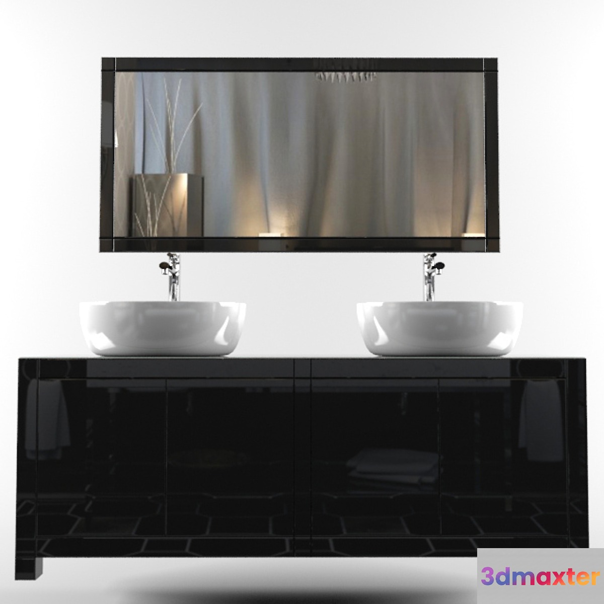 Mirrored chest of drawers washbasin - a collection of Visionnaire Wellness